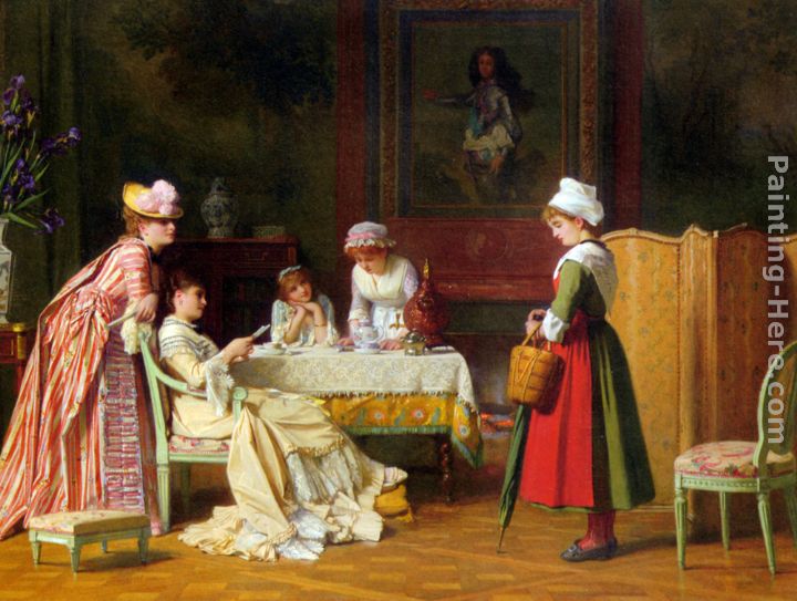 A Letter of Recommendation painting - Charles Baugniet A Letter of Recommendation art painting